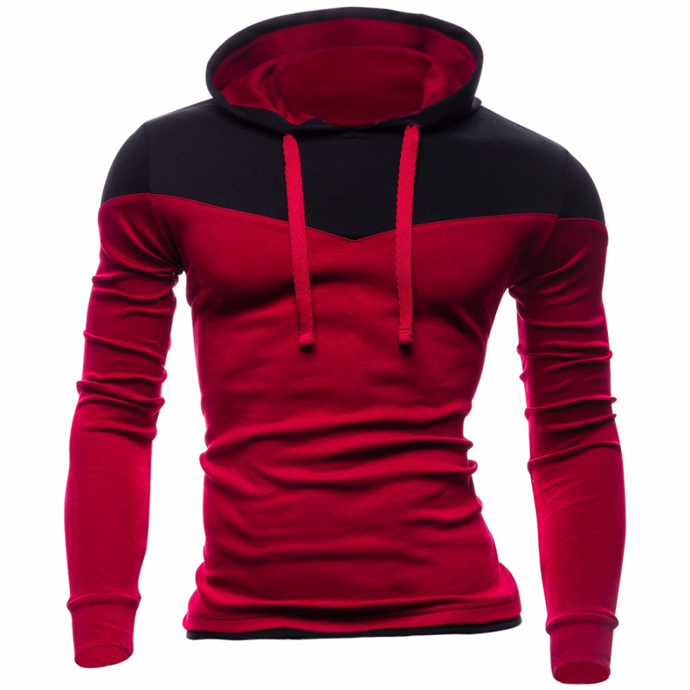 Zantt MensAthletic Color Block Jackets Zip Front Sweatshirts with Hood